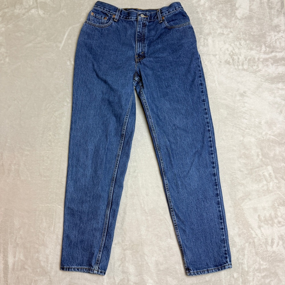VTG Levis 550 Relaxed Tapered Jeans Women 12 Blue Medium Wash Mom 90s USA Made
